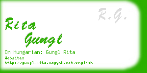 rita gungl business card